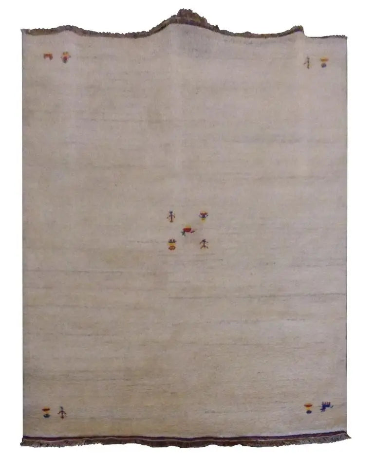 One Of The Kind Indian Hand-Knotted Gabbeh Rug 6'6" X 4'8"